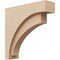 Ekena Millwork 5"W x 20"D x 20"H Thin Rivera Rough Cedar Woodgrain TimberThane Corbel, Primed Tan CORUR05X20X20RIVRCPR - alternate 1